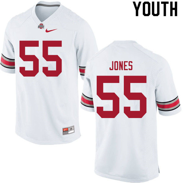 Youth #55 Matthew Jones Ohio State Buckeyes College Football Jerseys Sale-White